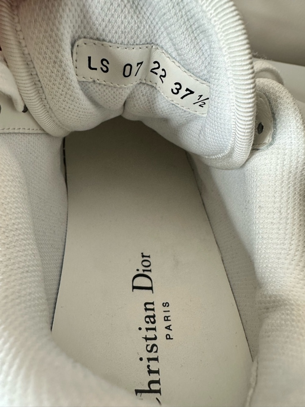 Christian Dior One Sneaker Oblique White Deep Blue Size 37.5 Authentic Luxury - Picture 6 of 16
